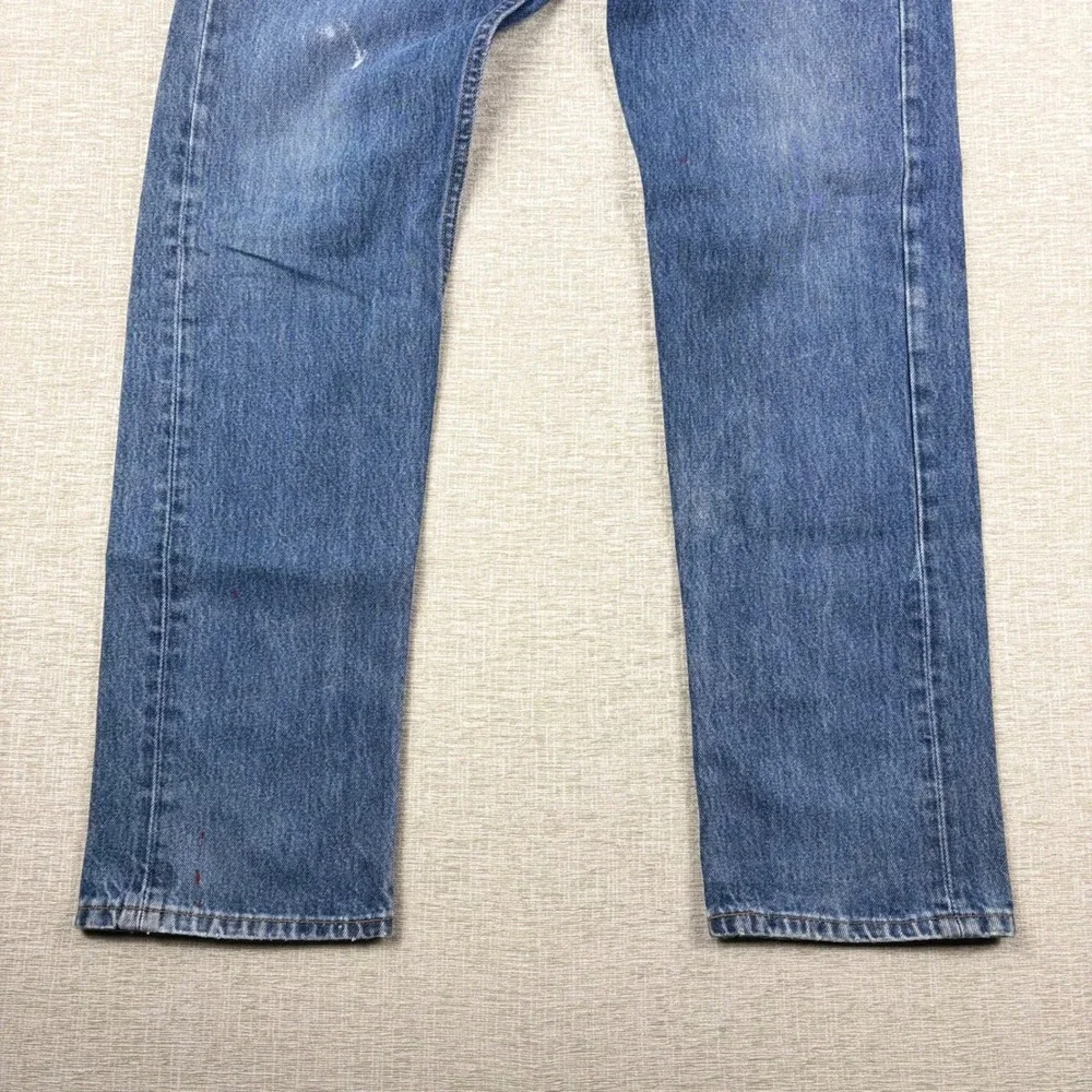 Levis 505 Mens 36x34 Light Distress Jeans Thigh Fade ** Vintage Style ** Denim